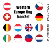 Western Europe Flag Icon Set Of ...