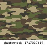 camouflage seamless pattern.... | Shutterstock . vector #1717037614