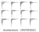 art deco corners collection.... | Shutterstock .eps vector #1907092021