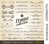 calligraphic design elements.... | Shutterstock .eps vector #1909865791