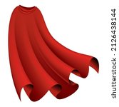 superhero red cape. scarlet... | Shutterstock .eps vector #2126438144