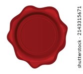 Red Wax Stamp. Isolated Sticker ...
