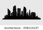 vector city silhouette with... | Shutterstock .eps vector #458114137