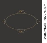 vector mystical celestial oval... | Shutterstock .eps vector #2079788074