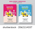 delivery service flyer  fast... | Shutterstock .eps vector #2062114337