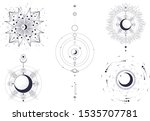vector illustration set of moon ... | Shutterstock .eps vector #1535707781