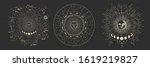 vector illustration set of moon ... | Shutterstock .eps vector #1619219827