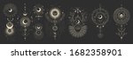 vector illustration set of moon ... | Shutterstock .eps vector #1682358901