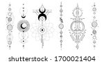 vector illustration set of moon ... | Shutterstock .eps vector #1700021404