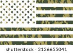 american flag with camouflage... | Shutterstock .eps vector #2126655041