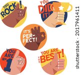 job and great job stickers logo.... | Shutterstock .eps vector #2017961411