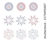 set fireworks element vector... | Shutterstock .eps vector #2173493407