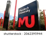Small photo of Perth, Australia - September 10 2021: Entrance Sign to Murdoch University Campus, Western Australia