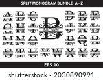 alphabet split monogram  split... | Shutterstock .eps vector #2030890991