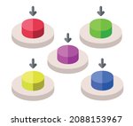 3d buttons icon vector... | Shutterstock .eps vector #2088153967