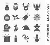 christmas set icon | Shutterstock .eps vector #1215097297