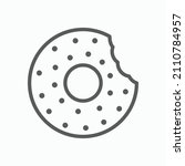 donut icon   doughnut vector ... | Shutterstock .eps vector #2110784957
