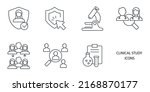 clinical study and clinical trial icons set . clinical study and clinical trial pack symbol vector elements for infographic web