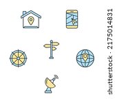 navigation icons set .... | Shutterstock .eps vector #2175014831