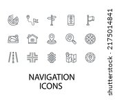 navigation icons set .... | Shutterstock .eps vector #2175014841