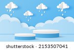 paper cut of white and blue... | Shutterstock .eps vector #2153507041