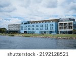 Small photo of Kuressaare, Estonia - August 8, 2022: Spa, hotel and "Meri". Saaremaa "Meri" seaside hotel located on promenade and close to center.