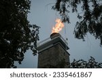 Small photo of Tallinn, Estonia - July 2, 2023: Estonian Song Festival (Estonian: Laulupidu) fire burning in tower. One of the largest choral events in the world.