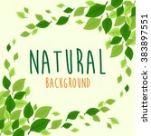 green and natural background.... | Shutterstock .eps vector #383897551