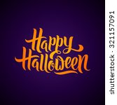 happy halloween greeting card... | Shutterstock .eps vector #321157091