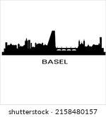 city skyline of basel ... | Shutterstock .eps vector #2158480157