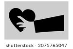 hand giving love symbol.... | Shutterstock .eps vector #2075765047
