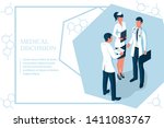 teamwork of doctors.... | Shutterstock .eps vector #1411083767