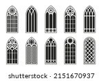Gothic Windows Outline Set....