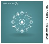 technology web icons set | Shutterstock .eps vector #413892487