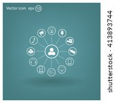 technology web icons set | Shutterstock .eps vector #413893744
