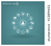 technology web icons set | Shutterstock .eps vector #413894431