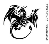 Black Silhouette  Dragon Tattoo....