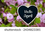 Hello april greeting card with...