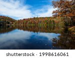 Here we see a perfect fall afternoon on this beautiful lake in October.  This small lake is near Suches, Georgia and the Appalachian Trail passes close by.