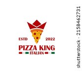 italian pizza king logo vector... | Shutterstock .eps vector #2158462731