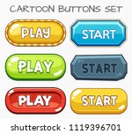 cartoon buttons set game.vector ... | Shutterstock .eps vector #1119396701