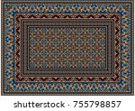 luxurious colourful old design... | Shutterstock .eps vector #755798857