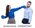 Small photo of business fight. business partners fighting in gloves isolated on white. anger management. business fight with two businesspeople. businesspeople fight against each other. situations and disputes