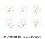 colorful fireworks set. vector... | Shutterstock .eps vector #2173504007