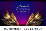 blue pink golden shimmer awards ... | Shutterstock .eps vector #1991375504