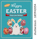 Vintage Easter Poster Design