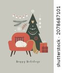 Christmas And New Year Card. ...