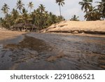 Small photo of A rivulet in a beach.