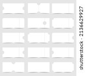 ticket template set. blank... | Shutterstock .eps vector #2136629927