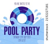 pool party banner template or... | Shutterstock .eps vector #2152227181